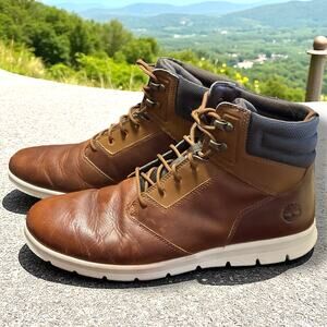Men's Sz 12 TIMBERLAND Graydon Brown Leather Sneaker Boot Excellent Condition